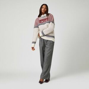 NWT ROWING BLAZERS CASHMERE NORDIC FAIRISLE SWEATER CREAM